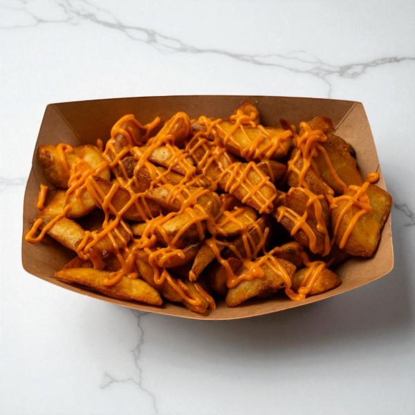 Πατάτες Φλουδάτες με Cheddar Σως
